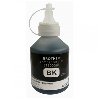 Brother BT6000BK sort blækrefill 100ml. kompatibel i flaske med fyldetud.