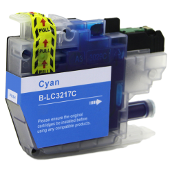 Brother LC3217C Cyan fabriksny kompatibel blækpatron  - ca. 600 sider v/5% - erstatter Brother LC3217 Cyan
