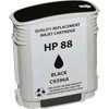 (88XL) HP no. 88XL BLACK/SORT HIGH CAP. (69ml.) Fabriksny kompatibel blækpatron erstatter type (C9396AE/88XL)     