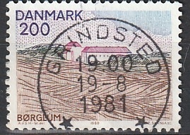 FRIMÆRKER DANMARK | 1980 - AFA 702 - Nord for Limfjorden - 200 øre flerfarvet - Pragt Stemplet