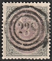 FRIMÆRKER DANMARK | 1871-74 - AFA 17 - 3 Skilling grå/lilla - Stemplet