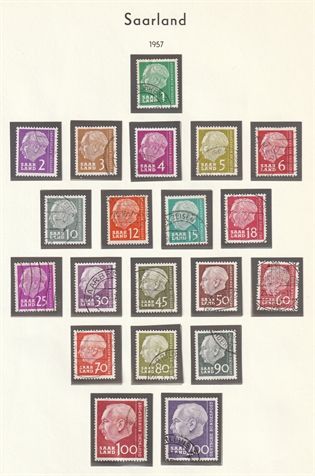 Frimærker Tyskland | Saar | 1957 - AFA 378-97 - Komplet sæt - Pænt Stemplet