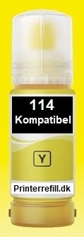 Epson 114 gul blækrefill 70ml. KOMPATIBEL - Erstatter Epson C13T07B440