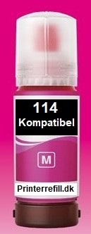 Epson 114 pigment magenta blækrefill 70ml. KOMPATIBEL - Erstatter Epson C13T07B340
