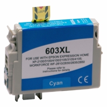Epson 603XL cyan blækpatron KOMPATIBEL høj kapacitet 10 ml Epson C13T03U24010
