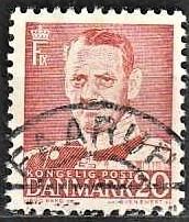 FRIMÆRKER DANMARK | 1948-50 - AFA 307 - Fr. IX 20 øre rød - Pragt Stemplet