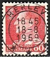 FRIMÆRKER DANMARK | 1967 - AFA 461 - Fr. IX 60 øre rød - Lux Stemplet Herlev