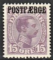 FRIMÆRKER DANMARK | 1919-20 - AFA 2 - 15 øre violet Postfærge - Ubrugt