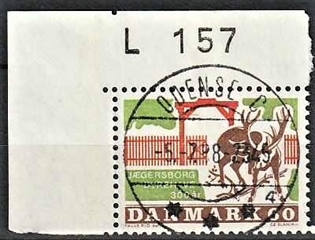 FRIMÆRKER DANMARK | 1970 - AFA 497 - Jægersborg Dyrehave - 60 øre flerfarvet med marginal - Pragt Stemplet