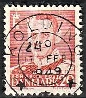 FRIMÆRKER DANMARK | 1948-50 - AFA 307 - Fr. IX 20 øre rød - Pragt Stemplet