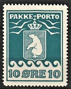 FRIMÆRKER GRØNLAND | 1905 - AFA 3 - PAKKE-PORTO - 10 øre blå - Ubrugt