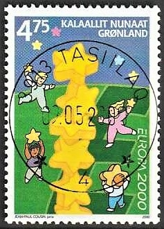 FRIMÆRKER GRØNLAND | 2000 - AFA 358 - Europa-frimærke - 4,75 kr. flerfarvet - Lux stemplet
