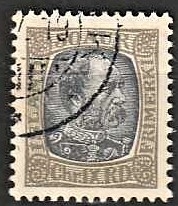 FRIMÆRKER ISLAND | 1902-04 - AFA 44 - Kong Chr. IX - 50 aur grå/blågrå - Stemplet