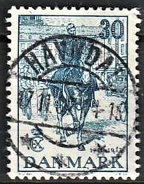 FRIMÆRKER DANMARK | 1937 - AFA 242 - Chr. X 25 åre jubilæum 30 øre blå - Lux Stemplet Havndal