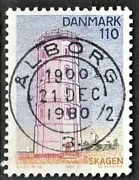 FRIMÆRKER DANMARK | 1980 - AFA 701 - Nord for Limfjorden - 110 øre flerfarvet - Pragt Stemplet Ålborg