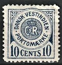 FRIMÆRKER DVI | 1902 - AFA 4 | 10 cents Portomærke - Ubrugt