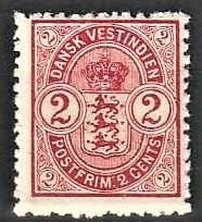 FRIMÆRKER DVI | 1903 - AFA 22 | 2 cents rød - Postfrisk