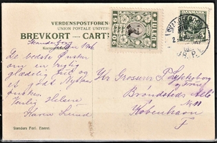 JULEMÆRKER DANMARK | 1906 - Kong Christian IX - På julekort - Stemplet