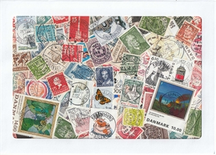FRIMÆRKER DANMARK | Pakke med 150 stk. danske frimærker - alle mærker med Lux- & Pragtstempler