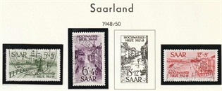 Frimærker Tyskland | Saar | 1948 - AFA 256,257,258 - Stemplet