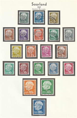 Frimærker Tyskland | Saar | 1957 - AFA 407-26 - Komplet sæt - Pænt Stemplet