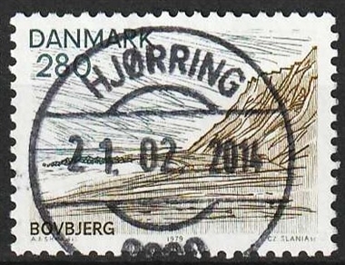 FRIMÆRKER DANMARK | 1979 - AFA 689 - Nordjylland - 280 øre flerfarvet - Lux Stemplet Hjørring