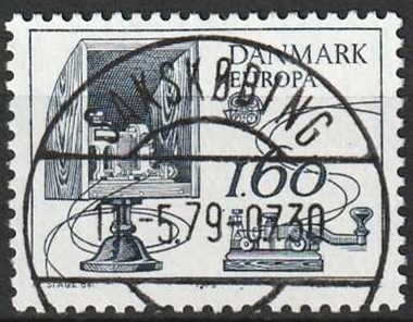 FRIMÆRKER DANMARK | 1979 - AFA 683 - Europamærker - 1,60 Kr. blå - Lux Stemplet Sakskøbing (Pragtmærke)