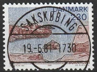 FRIMÆRKER DANMARK | 1981 - AFA 734 - Sjælland og øre - 230 øre flerfarvet - Lux Stemplet Sakskøbing