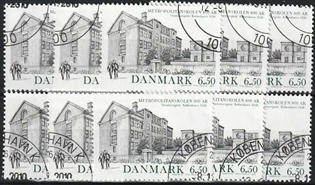 FRIMÆRKER DANMARK | 2009 - AFA 1593 - Metropolitanskolen 100 år. - 6,50 Kr. flerfarvet x 10 stk. - Pænt hjørnestemplet
