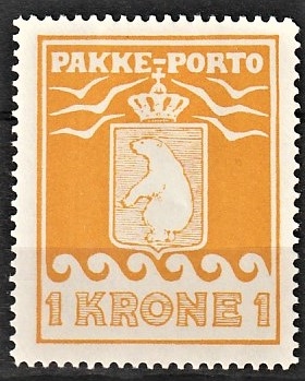 FRIMÆRKER GRØNLAND | 1930 - AFA 11 - Pakke-porto - 1 kr. orange - Ubrugt